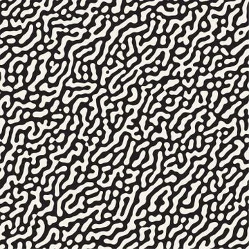 Vector Seamless Grunge Pattern. Black and White Organic Shapes. Abstract Ba.. Illustrazione stock