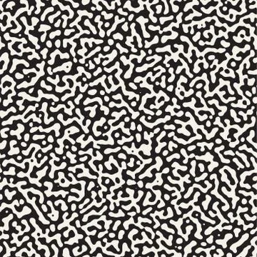 Vector Seamless Grunge Pattern. Black and White Organic Shapes. Abstract Ba.. Stock Illustration