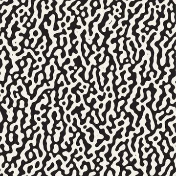 Vector Seamless Grunge Pattern. Black and White Organic Shapes. Abstract Ba.. 스톡 일러스트