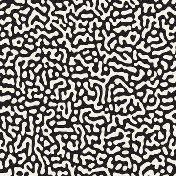 Vector Seamless Grunge Pattern. Black and White Organic Shapes. Abstract Ba.. イラスト素材