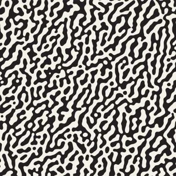 Vector Seamless Grunge Pattern. Black and White Organic Shapes. Abstract Ba.. Illustrazione stock
