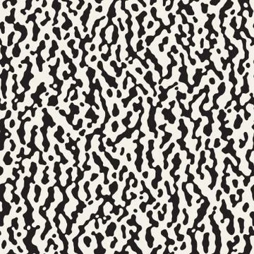 Vector Seamless Grunge Pattern. Black and White Organic Shapes. Abstract Ba.. 스톡 일러스트
