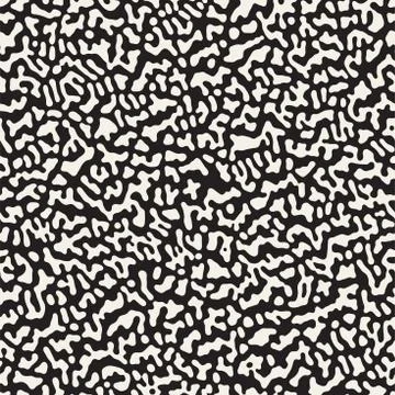 Vector Seamless Grunge Pattern. Black and White Organic Shapes. Abstract Ba.. イラスト素材