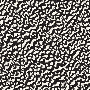 Vector Seamless Grunge Pattern. Black and White Organic Shapes. Abstract Ba.. イラスト素材