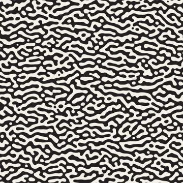 Vector Seamless Grunge Pattern. Black and White Organic Shapes. Abstract Ba.. Stock Illustration
