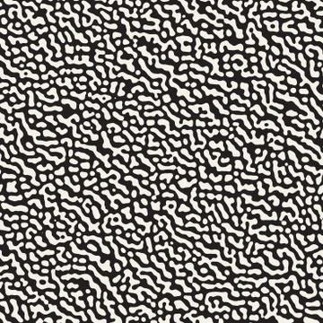 Vector Seamless Grunge Pattern. Black and White Organic Shapes. Abstract Ba.. Illustrazione stock