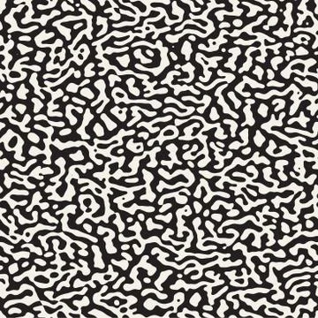 Vector Seamless Grunge Pattern. Black and White Organic Shapes. Abstract Ba.. 库存插图
