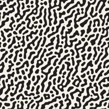 Vector Seamless Grunge Pattern. Black and White Organic Shapes. Abstract Ba.. イラスト素材