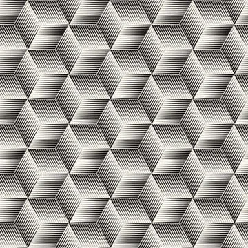 Vector seamless halftone lines mosaic pattern. Modern stylish abstract texture イラスト素材