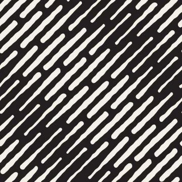 Vector Seamless Hand Drawn Daigonal Dash Lines Halftone Pattern 스톡 일러스트