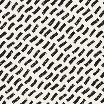Vector Seamless Hand Drawn Daigonal Wavy Lines Grunge Pattern Stockillustratie