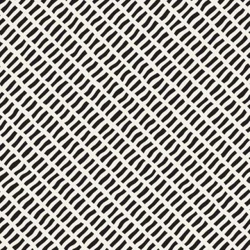 Vector Seamless Hand Drawn Diagonal Lines Rectangles Pattern Stock Illustration