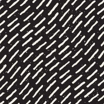 Vector Seamless Hand Drawn Diagonal Lines Grungy Pattern Stock Illustration