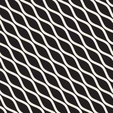 Vector Seamless Hand Drawn Diagonal Lines Pattern Stock Illustration