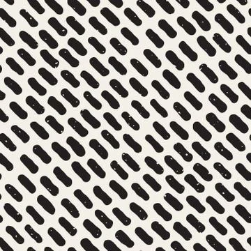 Vector Seamless Hand Drawn Diagonal Grunge Lines Pattern Stock Illustration