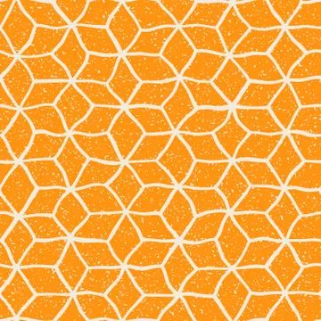 Vector Seamless Hand Drawn Distorted Lines Star Retro Pattern 스톡 일러스트