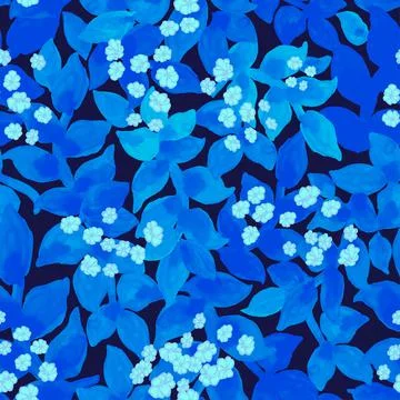 Vector seamless hand drawn floral pattern Stock Illustration