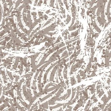 Vector seamless hand-drawn pattern of contour leaves 스톡 일러스트