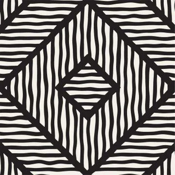 Vector seamless hand drawn pattern. Zigzag and stripe rough lines. Tribal d.. Stock Illustration