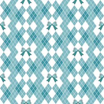 Vector seamless hand drawn pattern with bows. Ribbon decoration pattern for.. Stock Illustration