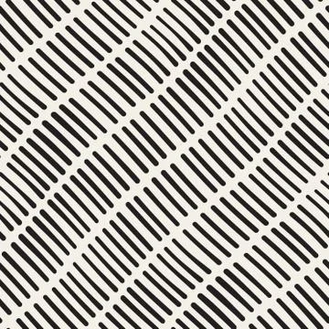 Vector Seamless Hand Drawn Rough Diagonal Lines Pattern 스톡 일러스트
