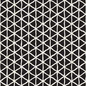 Vector Seamless Hand Drawn Triangle Lines Grid Pattern 스톡 일러스트