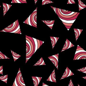 Vector seamless hand drawn triangle pattern. Stock Illustration