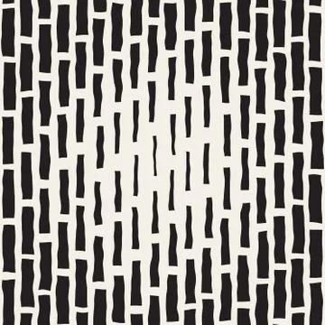 Vector Seamless Hand Drawn Vertical Rectangles Halftone Pattern 库存插图