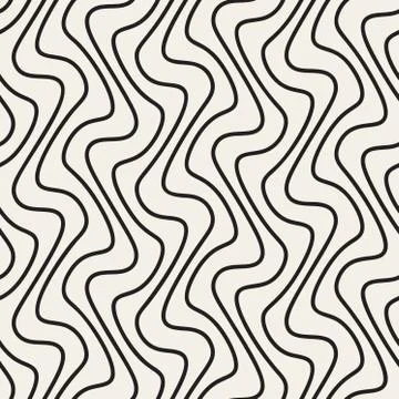 Vector Seamless Hand Drawn Vertical Lines Pattern Stock Illustration