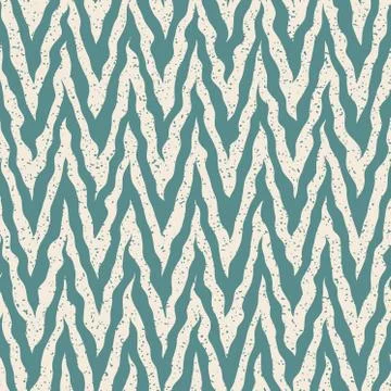 Vector Seamless Hand Drawn Zig Zag  Lines Grunge Retro Pattern Stock Illustration