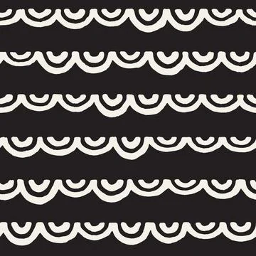 Vector seamless hand-painted ink pattern. Abstract decorative background. S.. Illustrazione stock