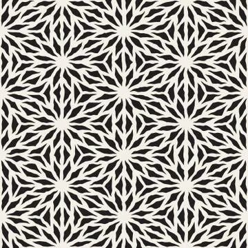 Vector Seamless Hand Painted Line Geometric Star Pattern Illustrazione stock