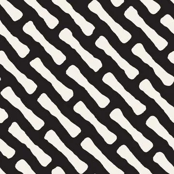 Vector seamless hand-painted pattern. Abstract decorative background with bru Stock Illustration