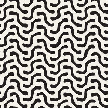 Vector seamless hand-painted pattern. Abstract decorative background with bru イラスト素材