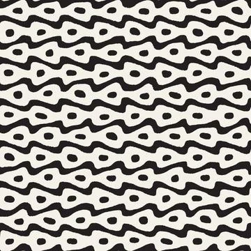 Vector seamless hand-painted pattern. Abstract decorative background with bru Illustrazione stock