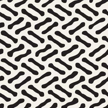 Vector seamless hand-painted pattern. Abstract decorative background with bru Stock Illustration