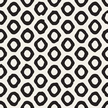 Vector seamless hand-painted pattern. Abstract decorative background with bru Stock Illustration