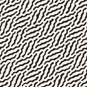 Vector seamless hand-painted pattern. Abstract decorative background with bru Stock Illustration