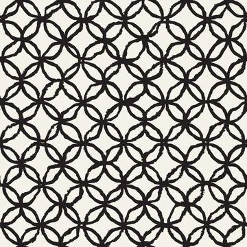 Vector seamless hand-painted pattern. Abstract decorative background with bru Stock Illustration