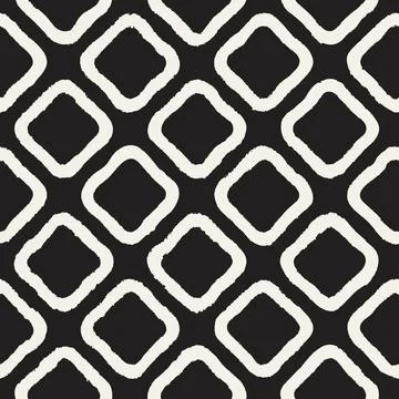 Vector seamless hand-painted pattern. Abstract decorative background with bru Stock Illustration