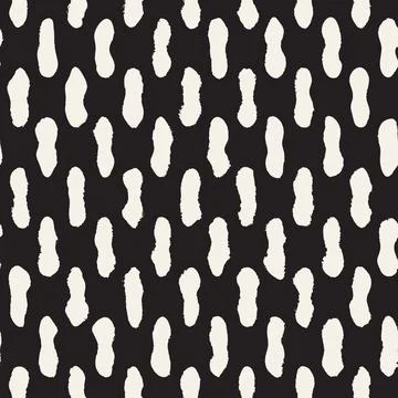 Vector seamless hand-painted pattern. Abstract decorative background with bru Stock Illustration