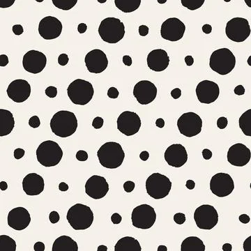 Vector seamless hand-painted pattern. Abstract decorative background with bru Stock Illustration