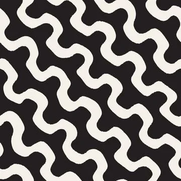Vector seamless hand-painted pattern. Abstract decorative background with b.. Stock Illustration