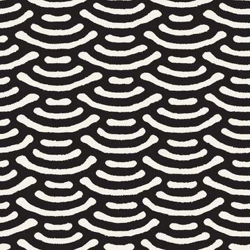 Vector seamless hand-painted pattern. Abstract decorative background with b.. Stock Illustration