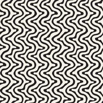 Vector seamless hand-painted pattern. Abstract decorative background with b.. Stock Illustration