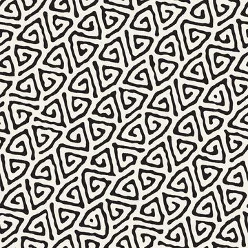 Vector seamless hand-painted pattern. Abstract decorative background with b.. 스톡 일러스트