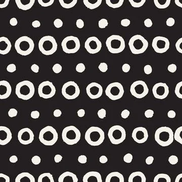 Vector seamless hand-painted pattern. Abstract decorative background with b.. Stock Illustration