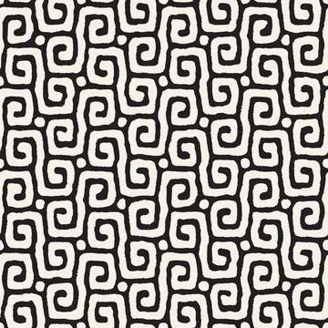 Vector seamless hand-painted pattern. Abstract decorative background with b.. Stock Illustration