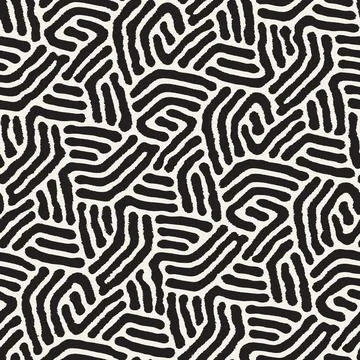 Vector seamless hand-painted pattern. Abstract decorative background with b.. Stock Illustration