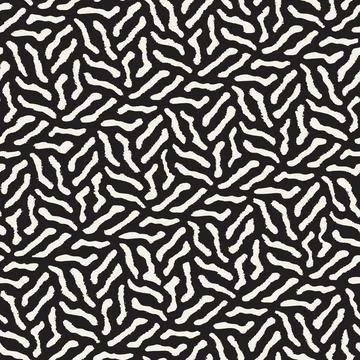 Vector seamless hand-painted pattern. Abstract decorative background with b.. Stock Illustration